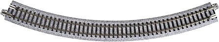 Kato Curved Roadbed Track Section Unitrack 45-Degree N Scale Nickel Silver Model Train Track #20120