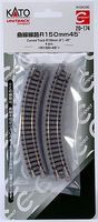 Unitrack Roadbed Track 6 15cm 45-Degree Curve N Scale Nickel Silver Model Train Track #20174
