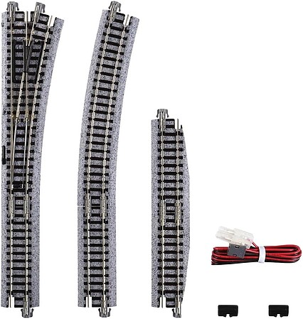 Kato #4 Electric Remote Turnout Unitrack Right Hand N Scale Nickel Silver Model Train Track #20221