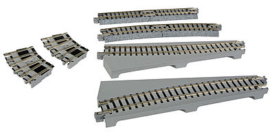 Kato Curved Turntable Extension Track Set - Unitrack N Scale Nickel Silver Model Train Track #20286
