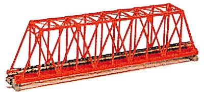 Kato Single Truss Bridge - 248mm (9.75), Red N Scale Model Railroad Bridge #20430