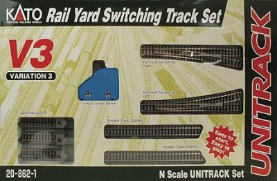 Kato Unitrack V3 Rail Yard Switching Track Set N Scale Nickel Silver Model Train Track #208621
