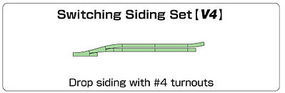 Kato Unitrack V4 Switching Siding Track Set N Scale Nickel Silver Model Train Track #208631