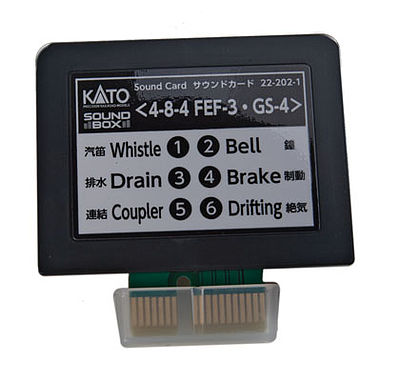 4-8-4 FEF-3/ GS-4 N scale Kato 22-202-1 UNITRACK Sound Card 