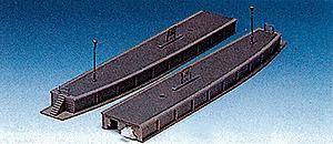 Kato Island Platform End #4 Left & Right Set For Use With Viaduct Station Set #381-23125, Sold Separately - N-Scale