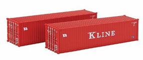 Kato 40' Corrugated Container 2-Pack K-Line pkg(2) N-Scale Kato 40' Corrugated Container 2-Pack K-Line pkg(2) N-Scale
