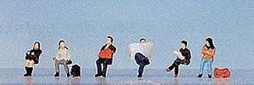 Kato Japanese Pedestrians Seated Passengers (6) N Scale Model Railroad Figure #24205 Kato Japanese Pedestrians Seated Passengers (6) N Scale Model Railroad Figure #24205