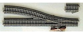 Unitrack Powered Turnout #4 Right Hand 9-3/4'' HO Scale Nickel Silver Model Train Track #2851
