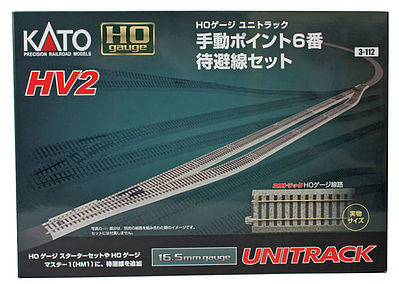 Kato HV2 Pass Siding Track Set HO Scale Nickel Silver Model Train Track #3112