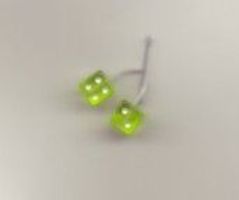 Kens Transparent Lime Green withWhite Dots Fuzzi Dice Plastic Model Car Accessory 1/24 Scale #d7 Kens Transparent Lime Green withWhite Dots Fuzzi Dice Plastic Model Car Accessory 1/24 Scale #d7