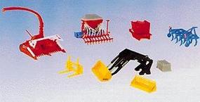 Kibri Farm Machinery Tractor Mounted Tool Set (10) HO Scale Model Railroad Vehicle Accessory #10910 Kibri Farm Machinery Tractor Mounted Tool Set (10) HO Scale Model Railroad Vehicle Accessory #10910
