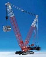 Kibri Heavy Mobile Cranes Twin Jib Lattice Crane with Crawler HO Scale Model Railroad Vehicle #13013 Kibri Heavy Mobile Cranes Twin Jib Lattice Crane with Crawler HO Scale Model Railroad Vehicle #13013