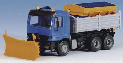 Kibri Mercedes Actros Cabover Truck 3-Axle Snow Plow Kit HO Scale Model Vehicle #15006