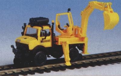 Kibri Unimog HyRail Flatbed w/Excavator Kit HO Scale Model Railroad #16307