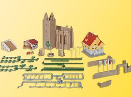 Kibri Church Ruins w/Open Stage Z-Scale Kibri Church Ruins w/Open Stage Z-Scale