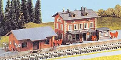 Kibri Rauenstein Station w/ Freight House Kit N Scale Model Railroad Building #37396