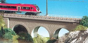 Kibri Straight Stone Viaduct (Gray) N Scale Model Railroad Bridge #37660