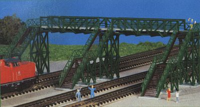 Kibri 4-Track Pedestrian Overpass Kit N Scale Model Railroad Accessories #37810
