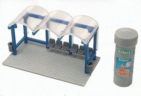 Kibri Bus Stop Kit HO Scale Model Railroad Building Accessory #38142
