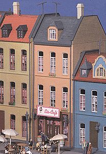 Kibri Stadthaus Cafe in Dusseldorf HO Scale Model Railroad Building Kit #38393