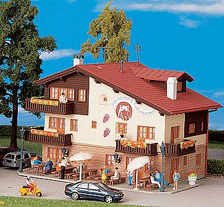 Kibri Baren Hotel Kit HO Scale Model Railroad Building #38827