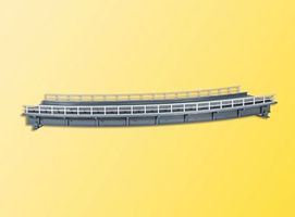 Kibri Curved Steel Girder Bridge Kit (Single Track) HO Scale Model Railroad Bridge #39706