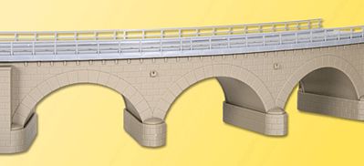 Kibri Curved Stone Arch Bridge w/Ice-Breaker Columns (Single Track) HO Scale Model Bridge #39722
