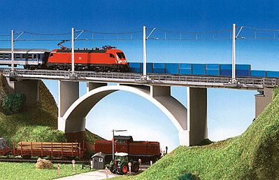 Kibri Single Track Prestressed Concrete Bridge HO Scale Model Railroad Bridge #39740
