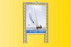Kibri Advertising Billboard Wall w/2 LED Floodlights Kit HO Scale Model Railroad Billboard #49809 Kibri Advertising Billboard Wall w/2 LED Floodlights Kit HO Scale Model Railroad Billboard #49809