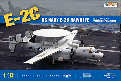 Kinetic-Model E2C Hawkeye USN/FAF Plastic Model Airplane Kit 1/48 Scale #48013