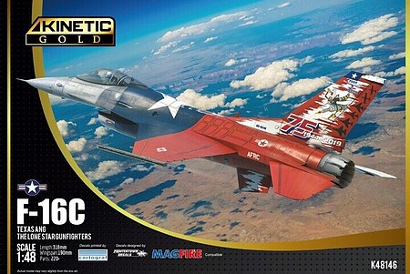 Kinetic-Model F-16C Texas ANG Lone Star Gunfightr 1-48