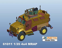 Kinetic-Model 4X4 MRAP All-Terrain Plastic Model Military Vehicle Kit 1/35 Scale #61011