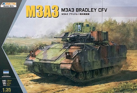 Kinetic-Model M3A3 Bradley CFV Plastic Model Military Vehicle Kit 1/35 Scale #61014