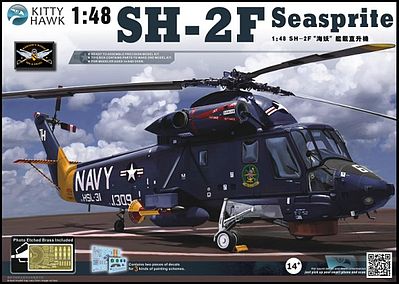 KittyHawk SH2D Seasprite Helicopter Plastic Model Helicopter Kit 1/48 Scale #80122