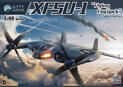KittyHawk XF5U1 Flying Flapjack US Navy Fighter Plastic Model Airplane Kit 1/48 Scale #80135