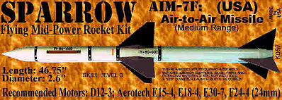 Launch Pad Rocket Kits SPARROW AIM-7F Skill 3