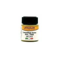 Lifecolor Grey Green Brown RAL7008 (22ml Bottle) UA 212 Hobby and Model Acrylic Paint #212