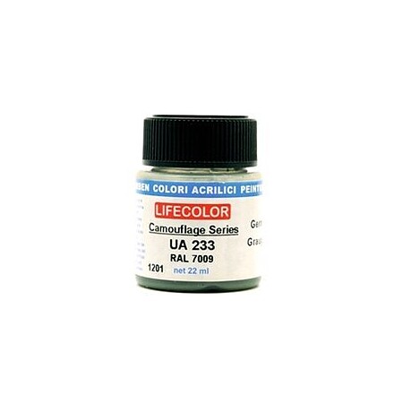 Lifecolor German Grey Green RAL7009 Matte Finish (22ml Bottle) Hobby and Model Acrylic Paint #233