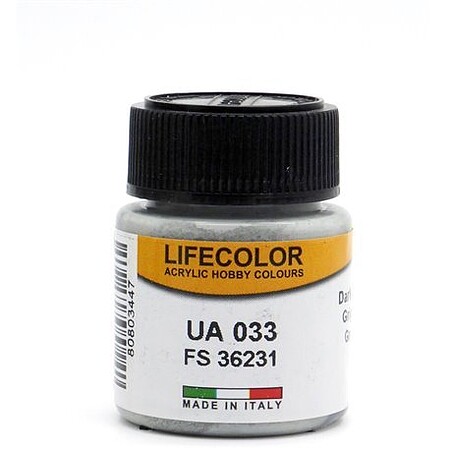 Lifecolor Dark Gull Grey FS36231 (22ml Bottle) UA 033 Hobby and Model Acrylic Paint #33