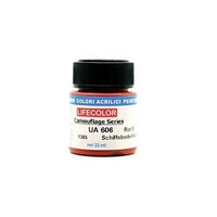 Lifecolor Kriegsmarine German Navy WWII Ship Deck Red (22ml Bottle) Hobby and Model Acrylic Paint #606