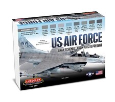 Lifecolor US Air Force Gray 1970-Present Camouflage Acrylic Set (8 22ml Bottles)