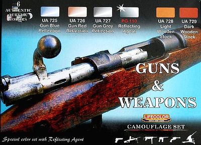 Lifecolor Guns & Weapons Acrylic Set (6 22ml Bottles)