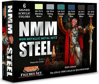Lifecolor Steel Non-Metallic Metal Set 2 Matt Colors Figures Hobby and Model Acrylic Paint Set #cs54
