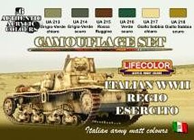 Lifecolor Italian WWII Army Camouflage Acrylic Set (6 22ml Bottles) Lifecolor Italian WWII Army Camouflage Acrylic Set (6 22ml Bottles)