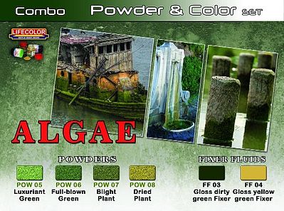 Lifecolor Algae Powder & Color Acrylic Paint (6 22ml Bottles) Hobby and Model Paint Set #spg7