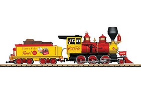 LGB 2-6-0 Mogul Sound, DCC and Smoke Coca-Cola (yellow, red, black, Have a Coke Now Slogan) G-Scale
