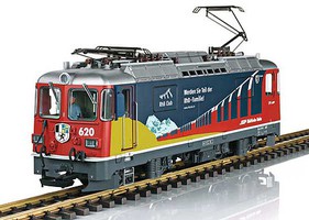 LGB Class Ge 4/4 II Electric Sound and DCC Rhaetian Railroad RhB 620 (Era VI, RhB Club Scheme, red, blue, yellow, silve G-Scale LGB Class Ge 4/4 II Electric Sound and DCC Rhaetian Railroad RhB 620 (Era VI, RhB Club Scheme, red, blue, yellow, silve G-Scale