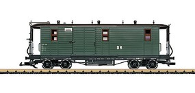 LGB DR Type KD4 Wood Baggage Car Ready to Run German State Railroad DR 974-318 (Era III-VI, green, gray) G-Scale