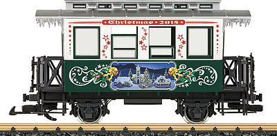 LGB Christmas Car 2015 G Scale Model Train Passenger Car #36072