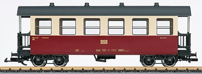LGB Type KB 2nd Class Coach Harzquer RR HSB #900-444 G Scale Model Train Passenger Car #37731